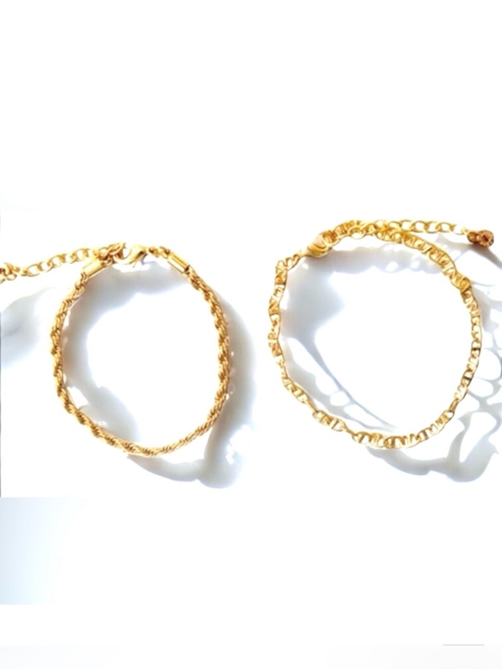 BAUBLEBAR 2 Piece Layering Bracelet Set, Gold Plated Brass, NWT